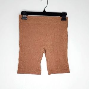 Free people pink gold glitter shorts